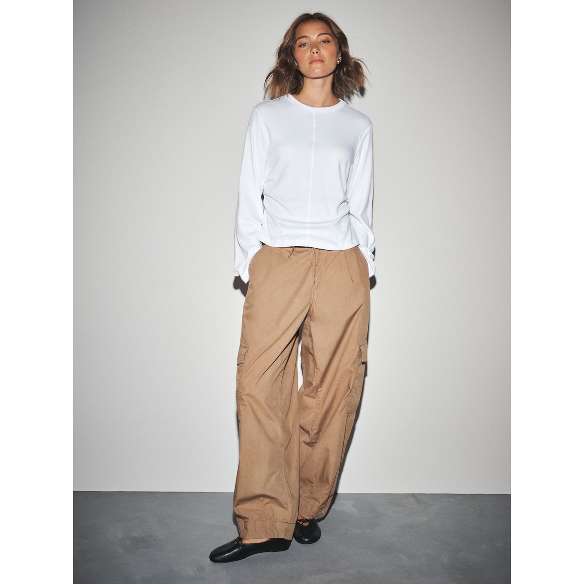 Haut cintré noir à manches longues, lot de 2 blanc/gris, NEXT