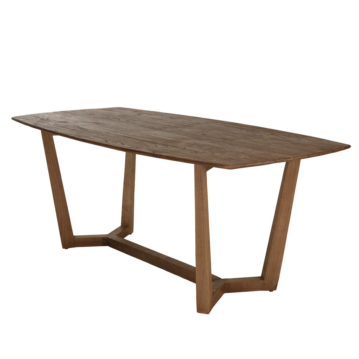 Table à manger rectangulaire 200x100cm bois de mindi ARCUS bois naturel, PIER IMPORT