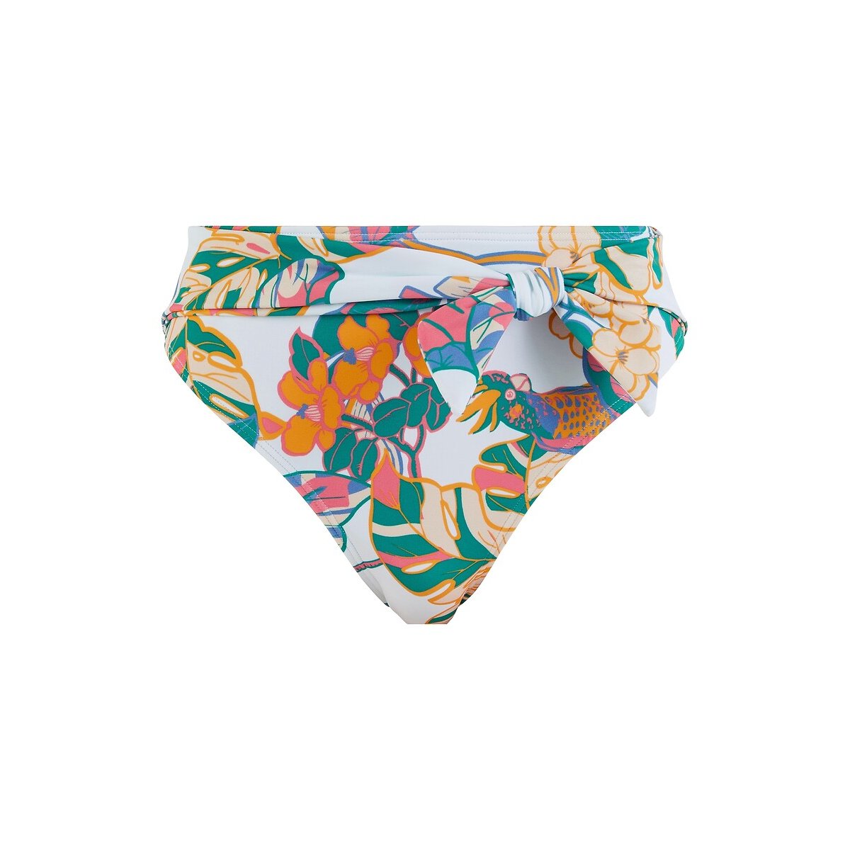 Fiji Swim Briefs white tropical print, SANS COMPLEXE