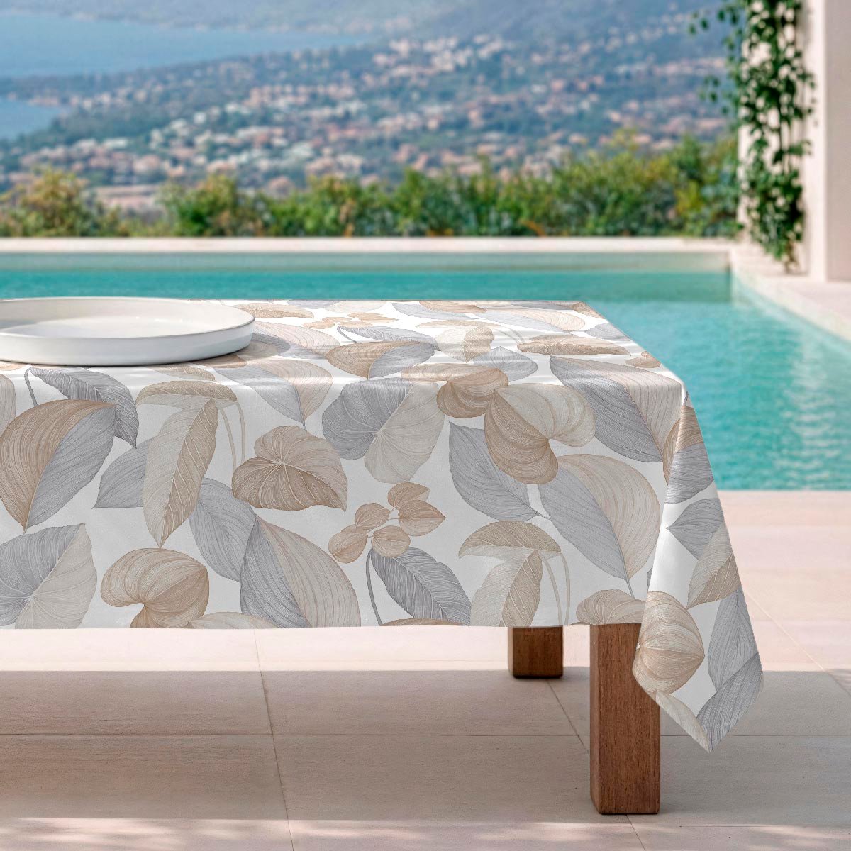 Nappe en coton 100% Leaves - natural écru, NAF NAF HOME