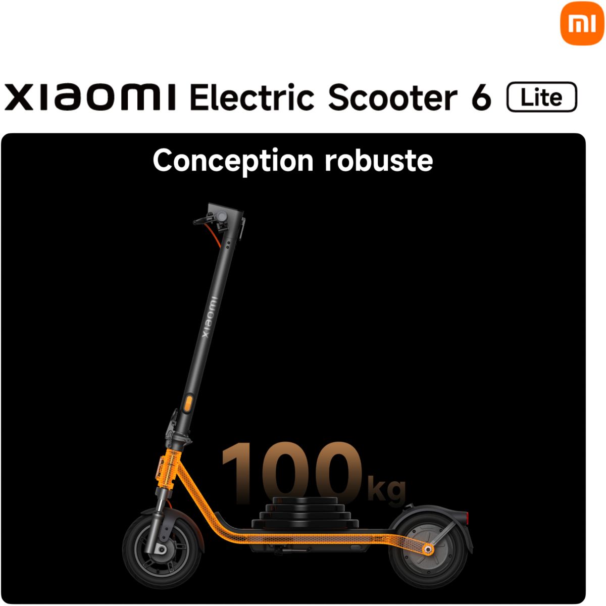 Trottinette électrique Electric Scooter 6 Lite Noir noir, XIAOMI