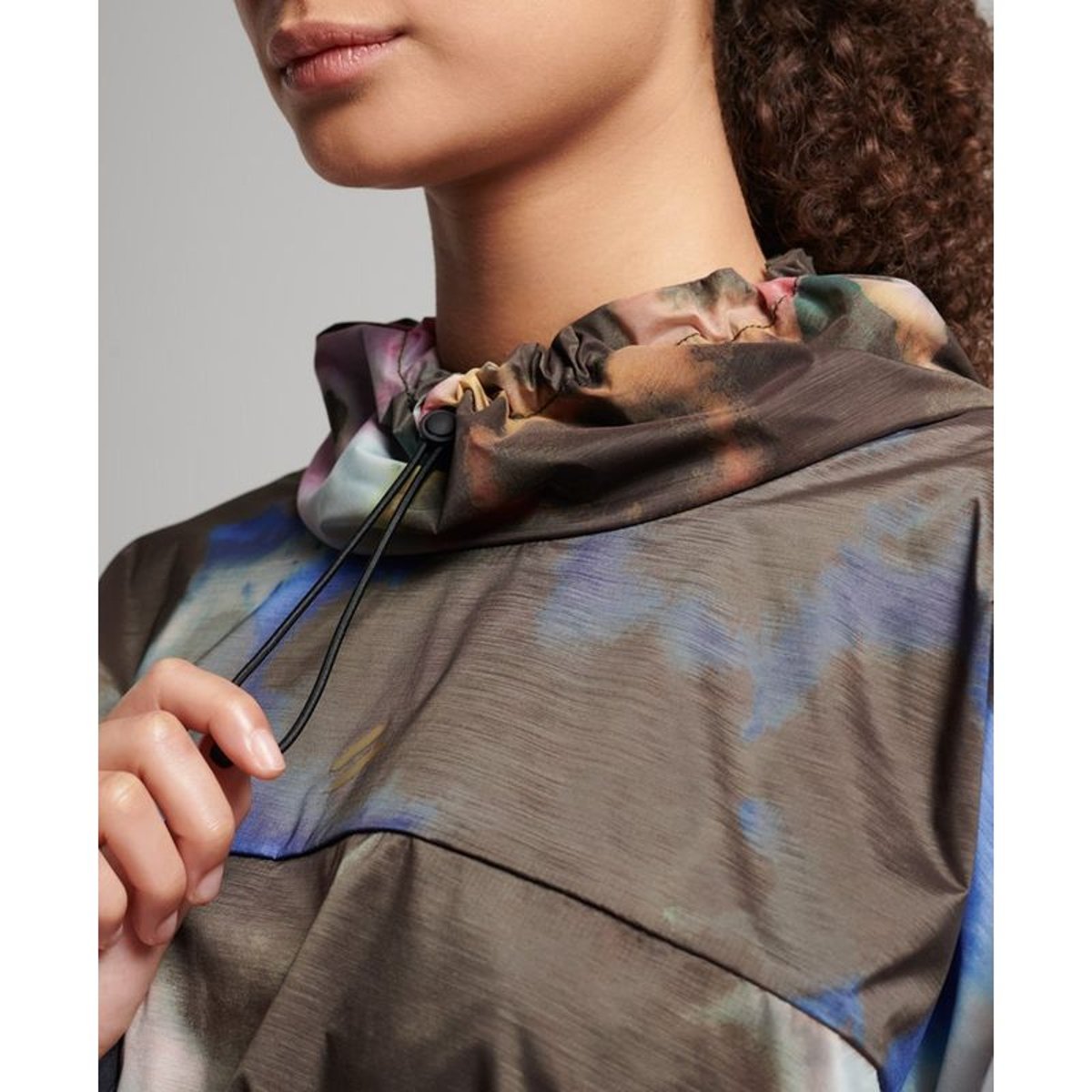 Veste de pluie légère Run encre abstraite grand format, SUPERDRY