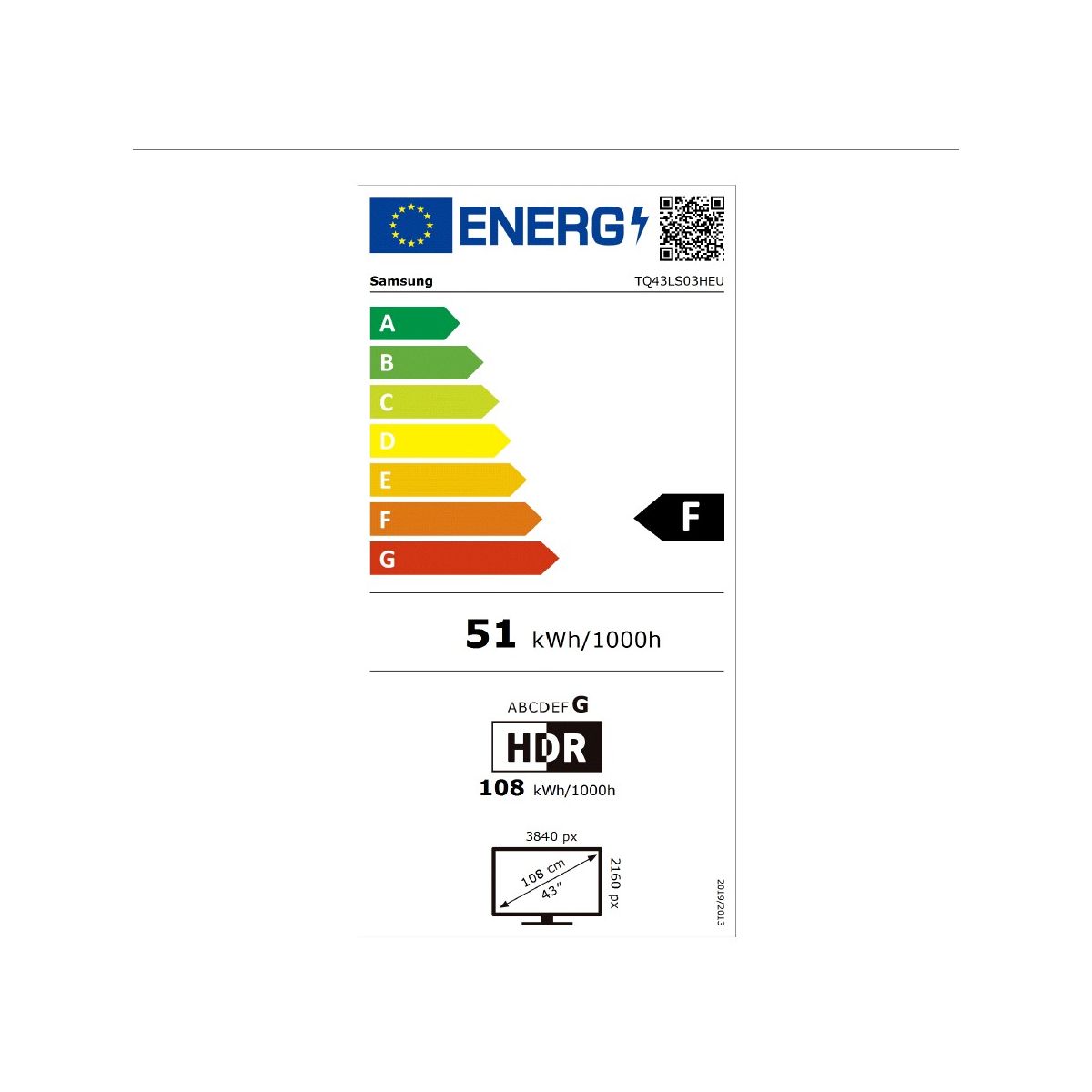 TV QLED The Frame 43LS03HE (2026) 43" (108 cm) 4K Ultra HD - Mode art (effet tableau), Smart TV, anti-reflet couleur unique, SAMSUNG