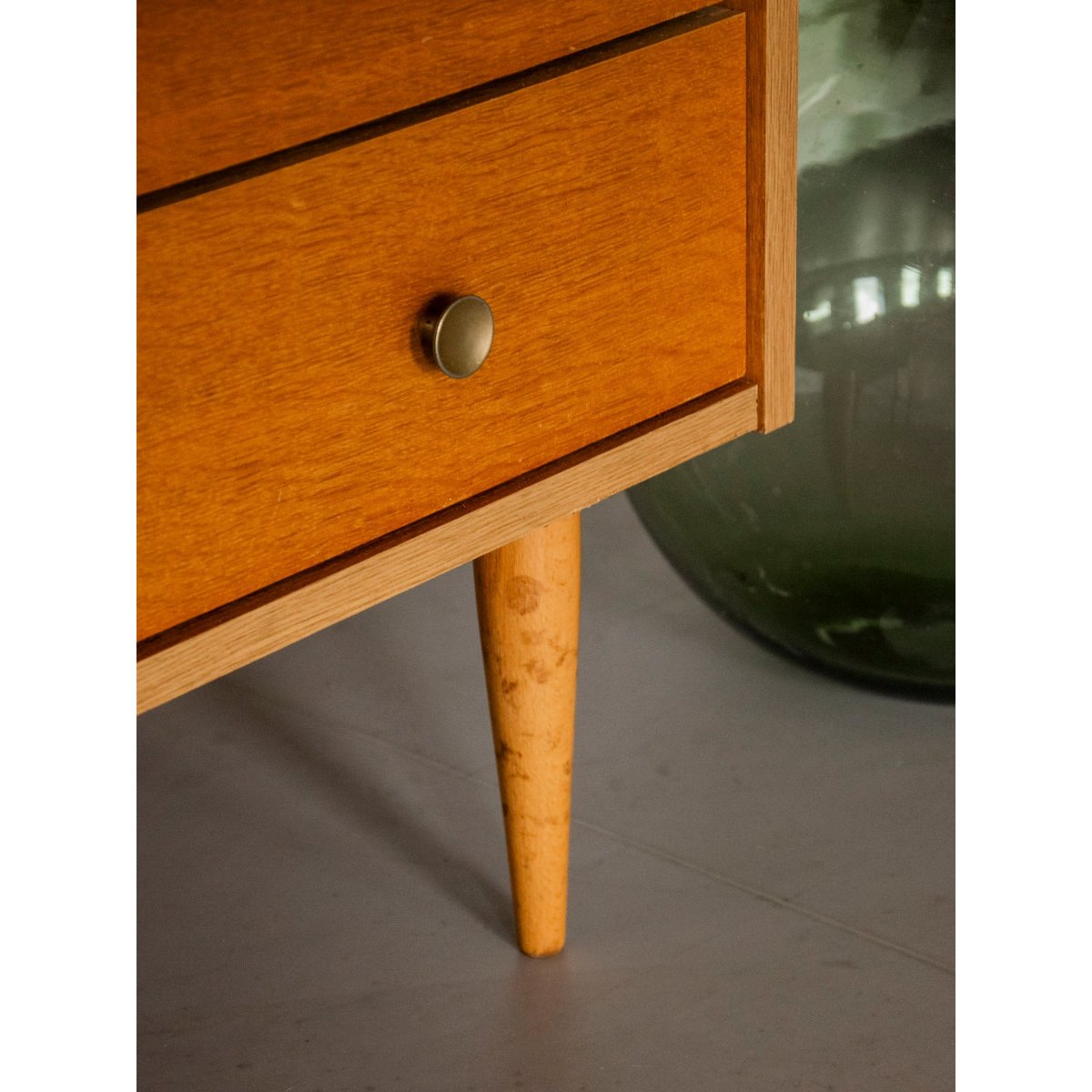 Bureau au style scandinave Yvan N°556 - Bon état bois clair, DEBONGOUT