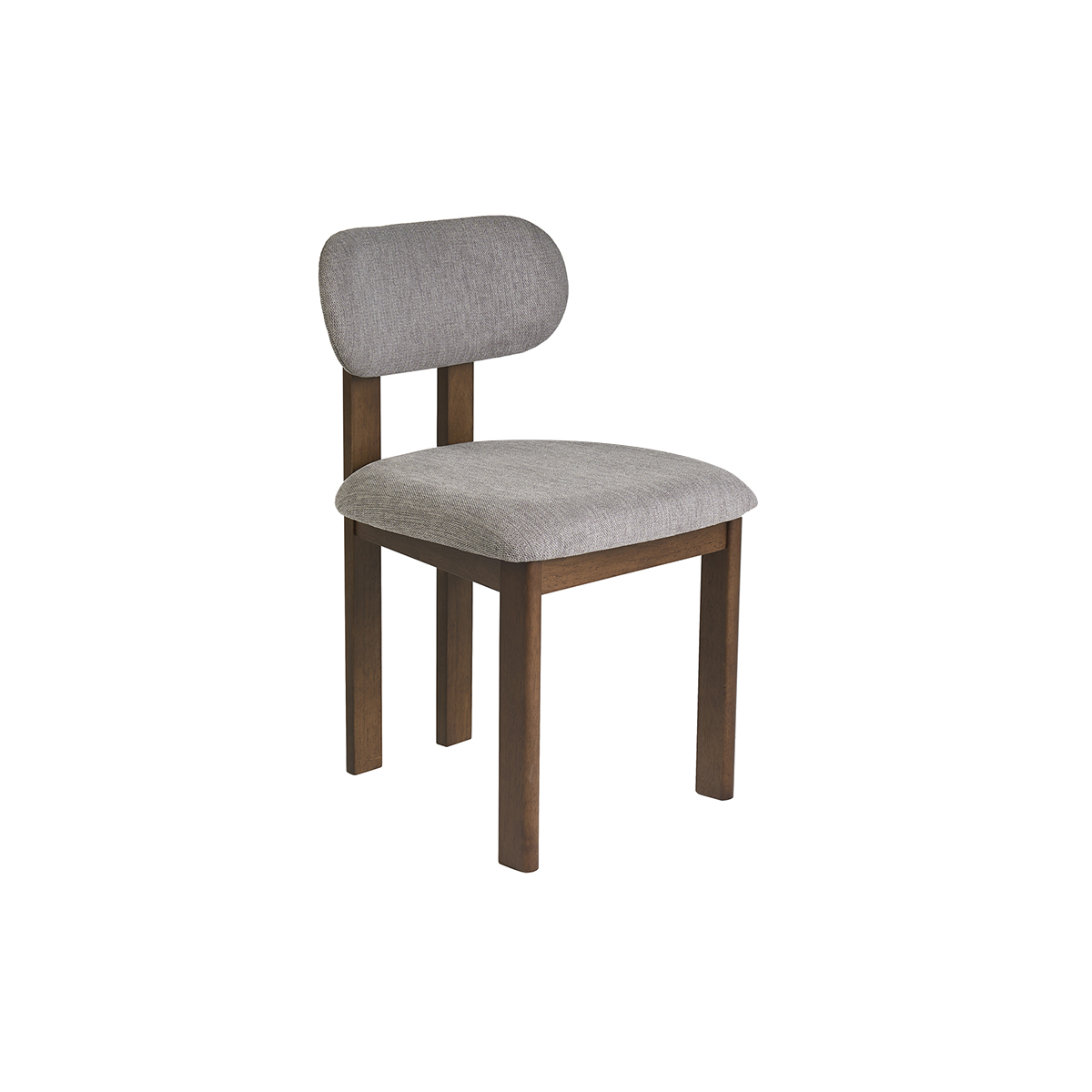 Chaises en tissu effet velours texturé beige et bois clair frêne (lot de 2) NORMI gris, MILIBOO