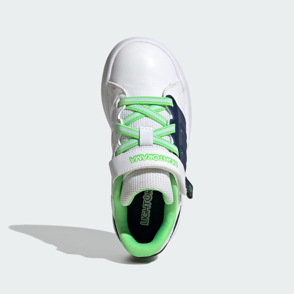 Chaussure Lightorama Court Enfants Chaussure Lightorama Court Enfants cloud white / night indigo / screaming green, ADIDAS SPORTSWEAR