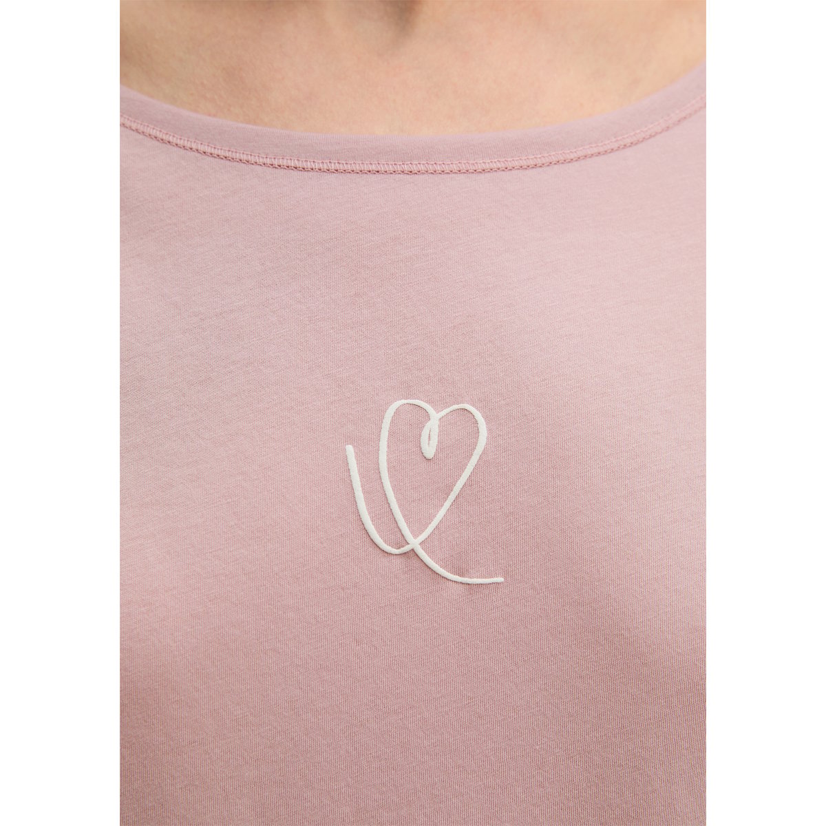 T-shirt regular en single jersey léger rose pale, MARC O'POLO