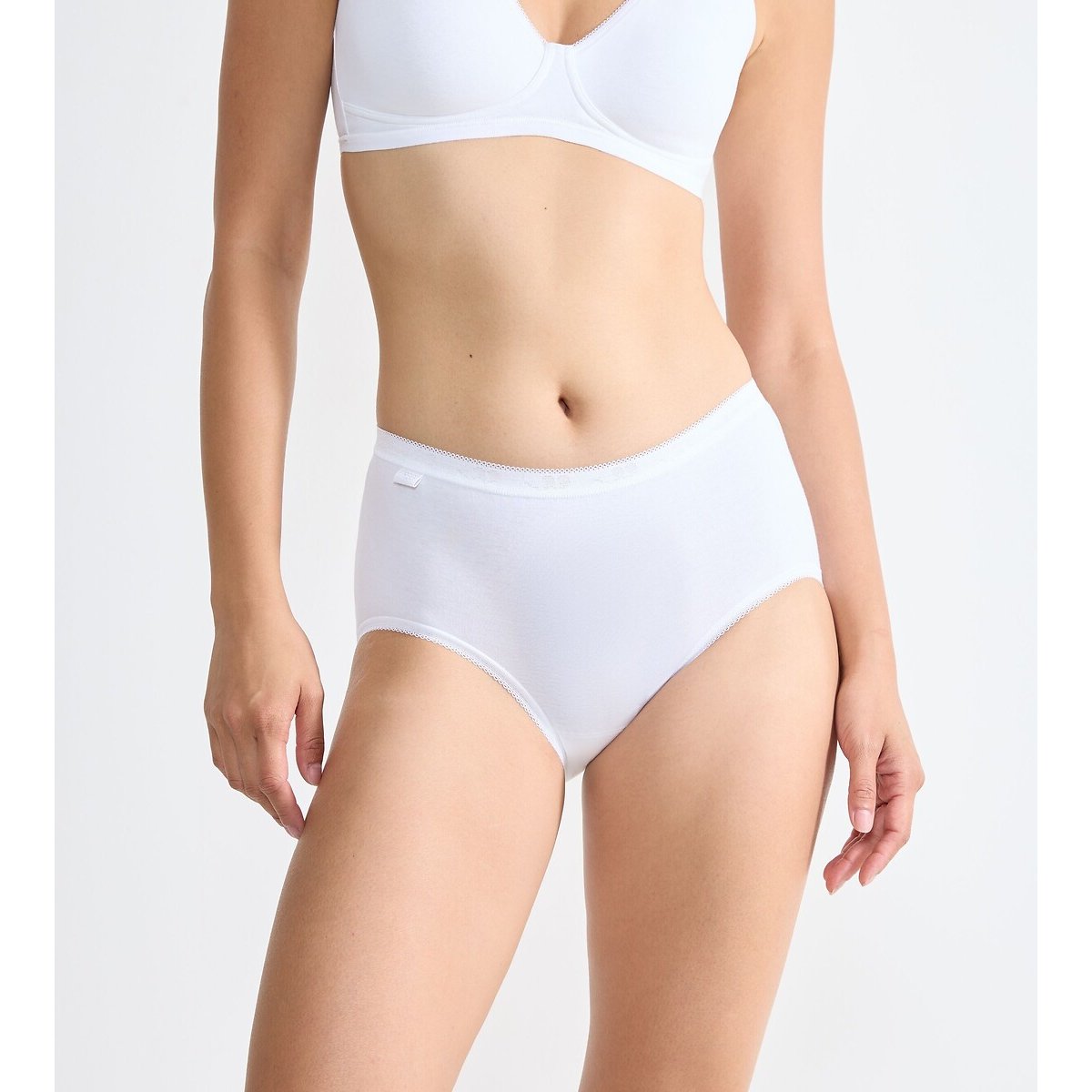 Cuecas médias Sloggi Basic (lote 3+1 grátis) branco, SLOGGI