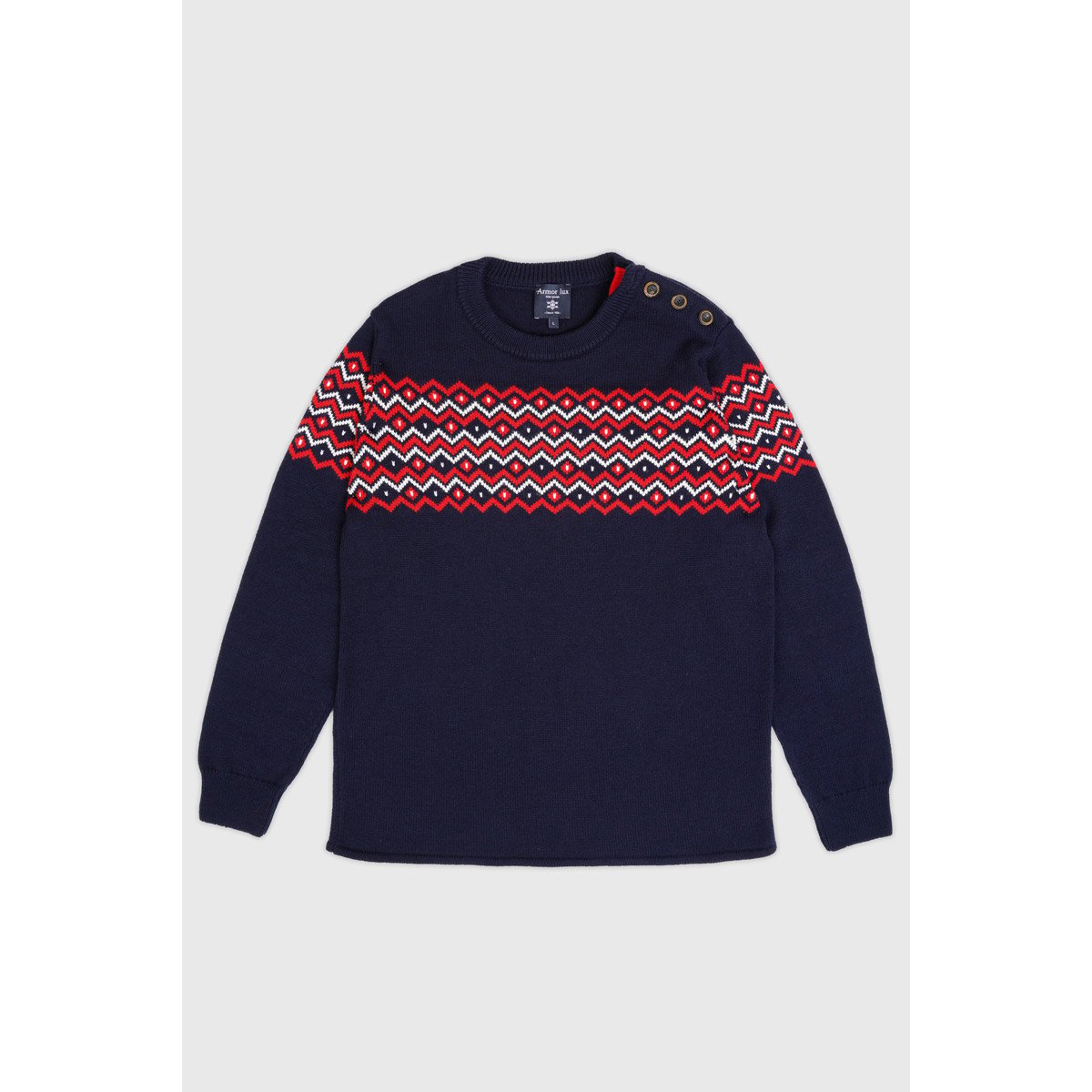 Pull de Noël en Homme NOEL rich navy/braise/nature, ARMOR-LUX