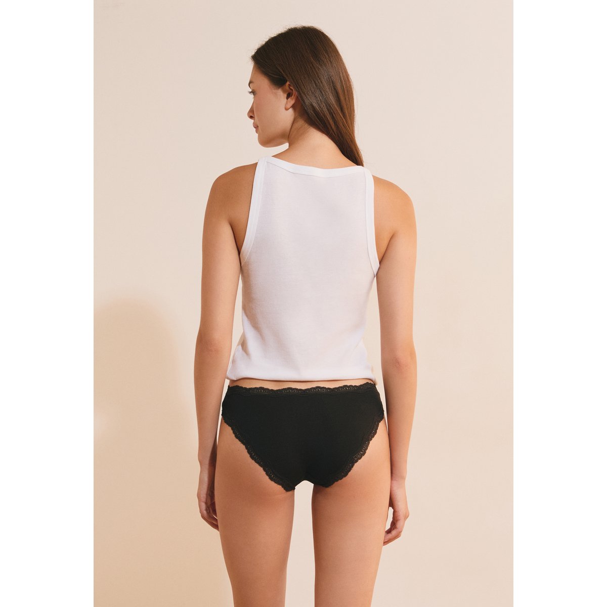 Lot de 7 culottes en coton JIM noir, ETAM