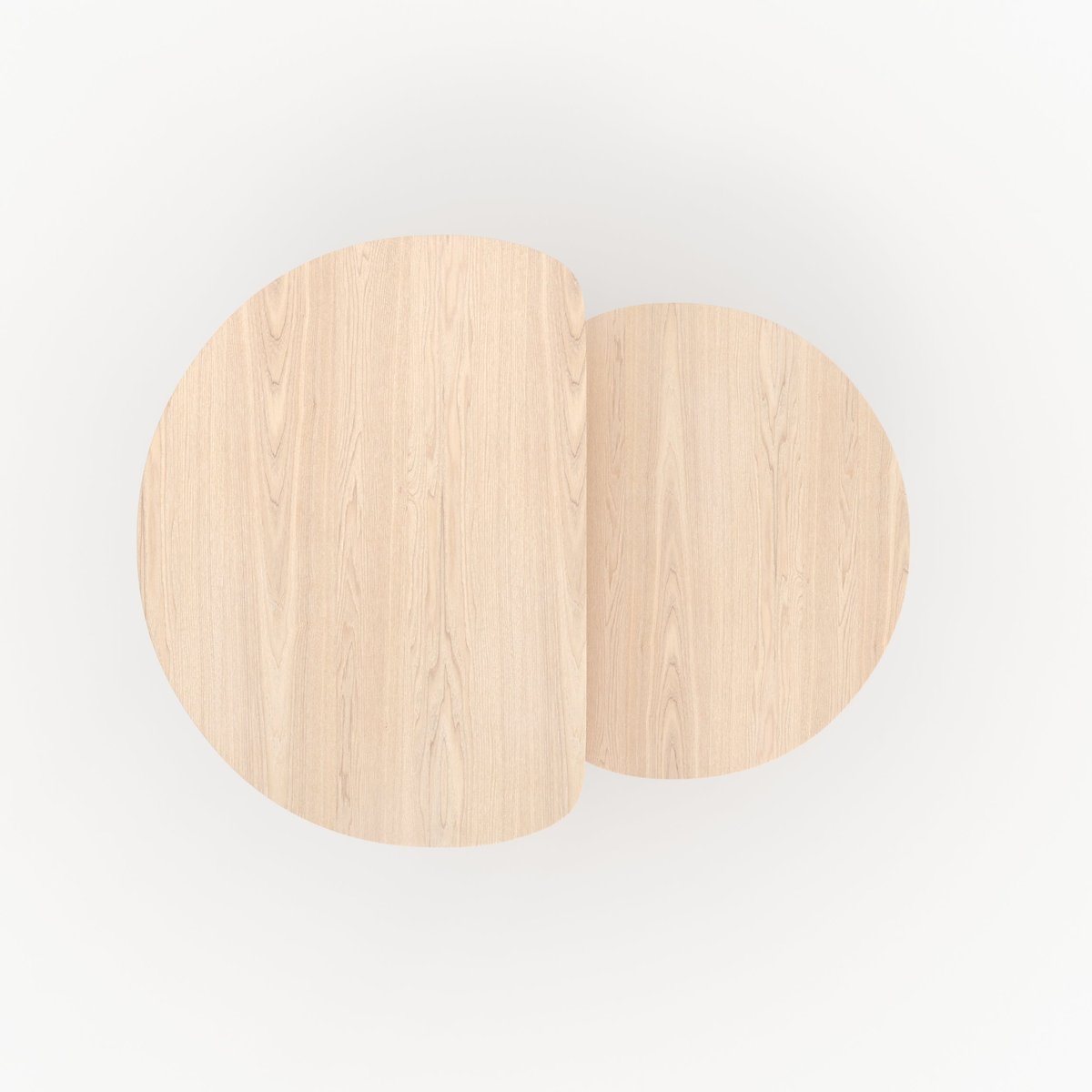 Tables gigognes en bois de frêne - MONTAINE marron clair, MAISON PAVANE