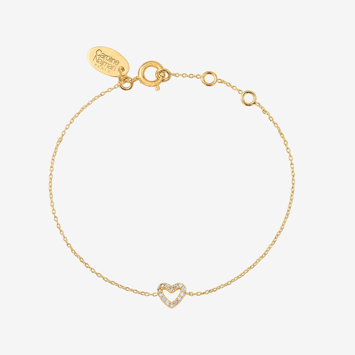 Bracelet doré mina - bella oxyde de zirconium blanc, CAROLINE NAJMAN