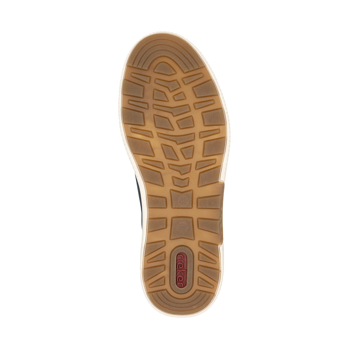 Basket Basse Cuir Clarino bleu, RIEKER