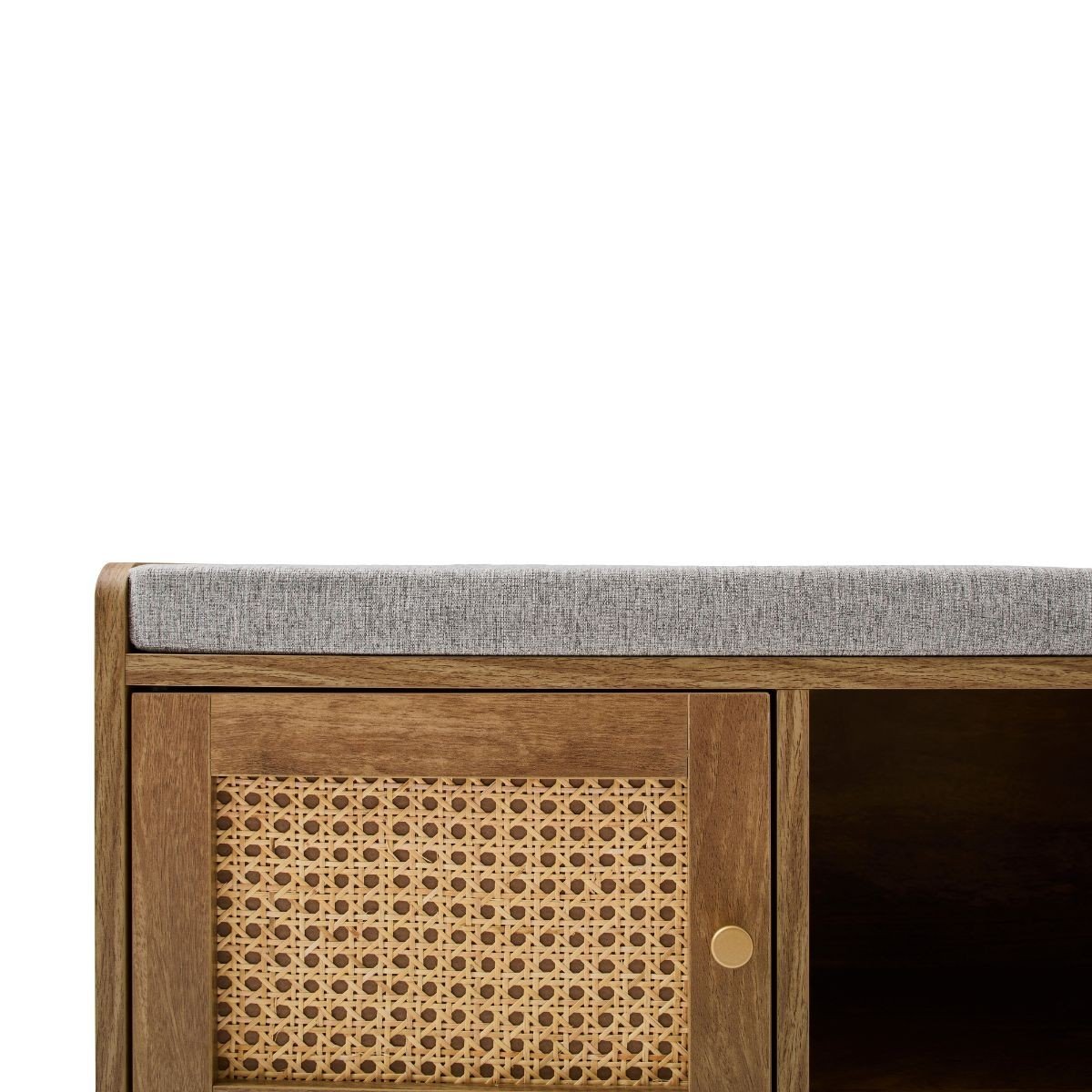 Banc à chaussures 1 porte 3 niches - PALMO bois clair, CALICOSY