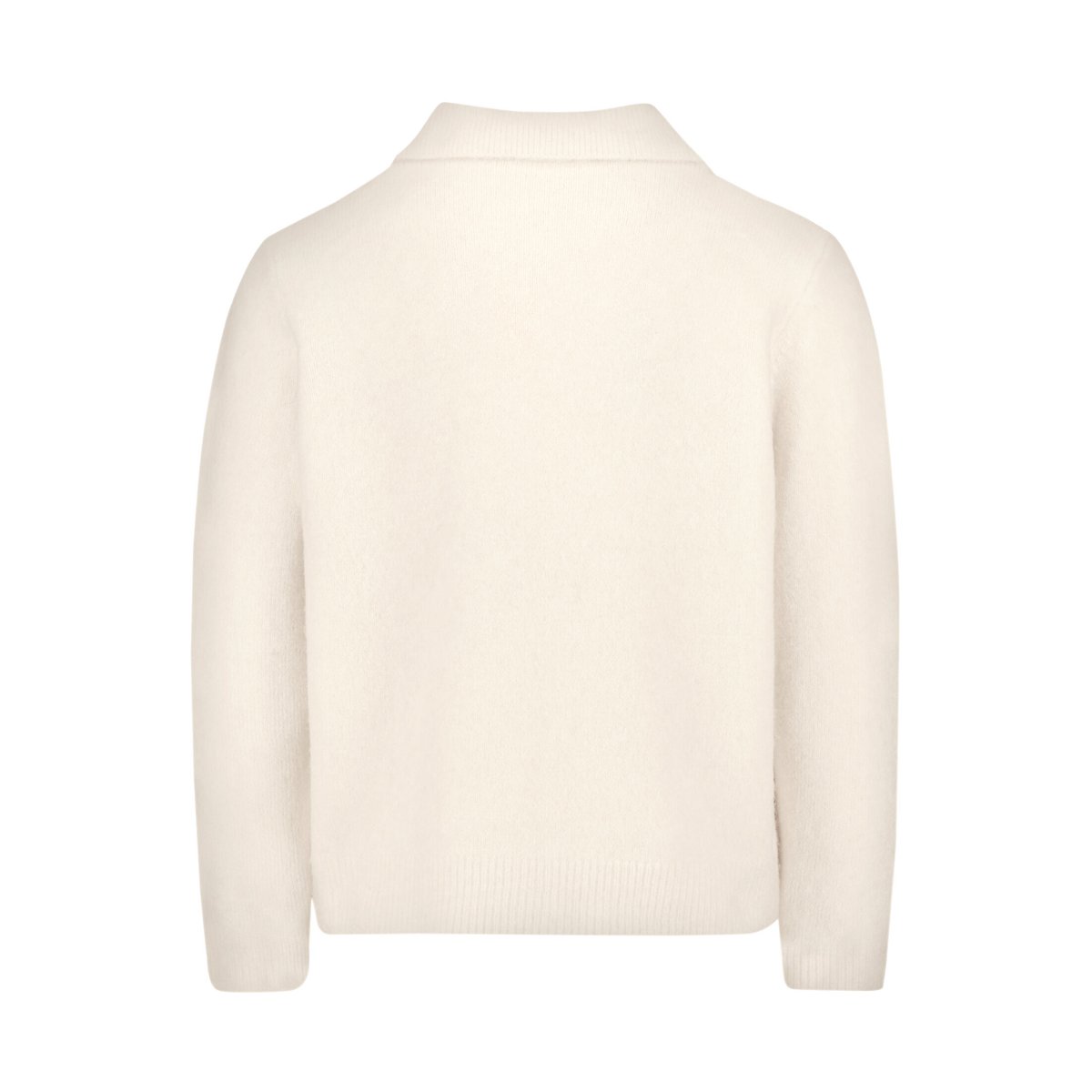 Cardigan en maille à col bright cream melange, CARTOON