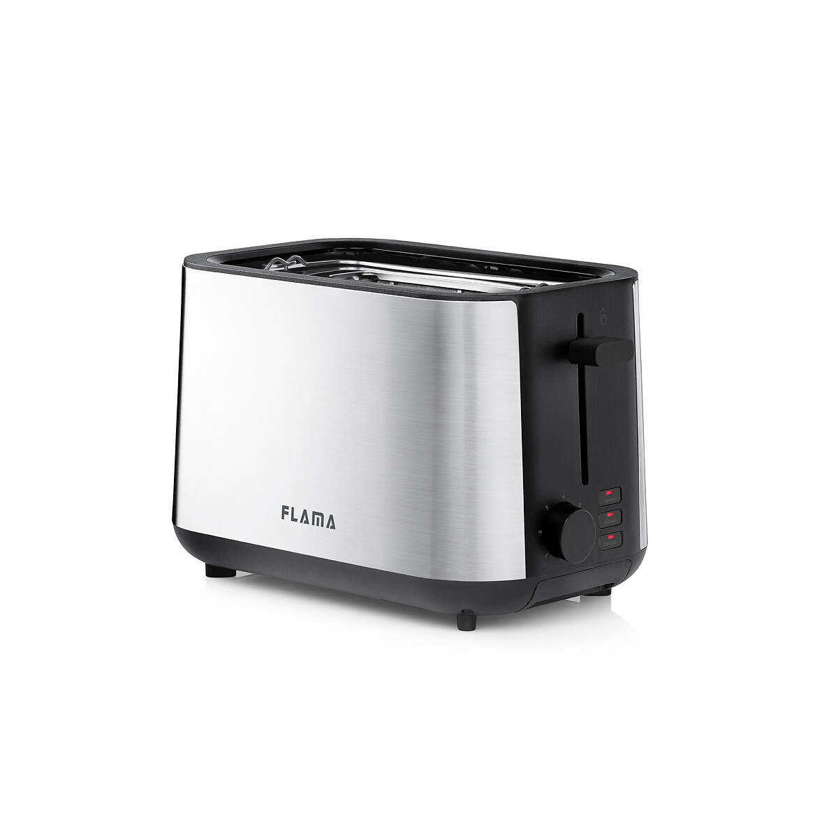 Torradeira Preta Inox 980W 961FL, FLAMA inox, FLAMA
