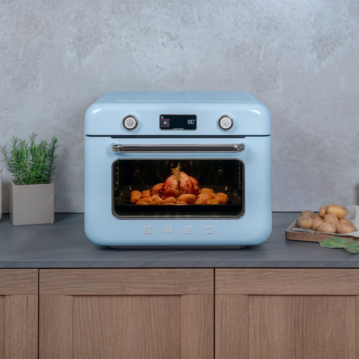 Mini four COF01PBEU couleur unique, SMEG