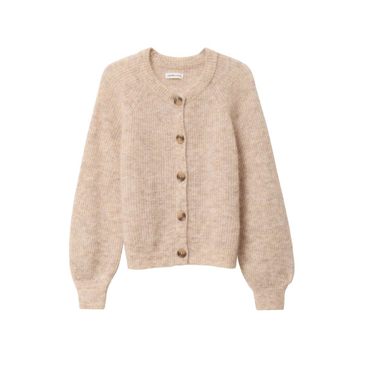 Gilet manches longues beige, CACHE CACHE