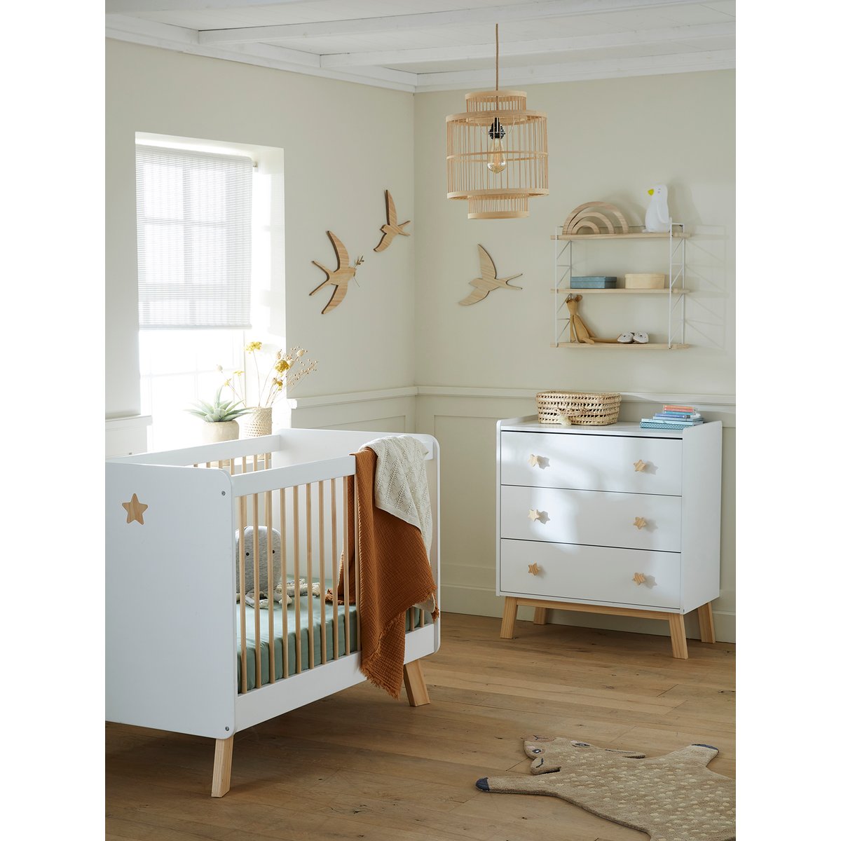Commode 3 tiroirs LIGNE GRANDE OURSE blanc, VERTBAUDET