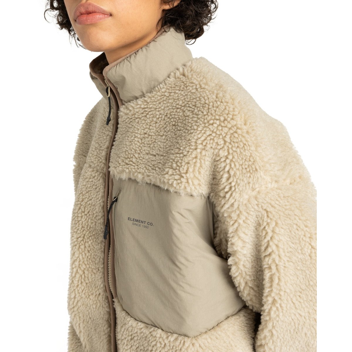 Veste Sherpa OAK SHERPA W beige oat milk, ELEMENT