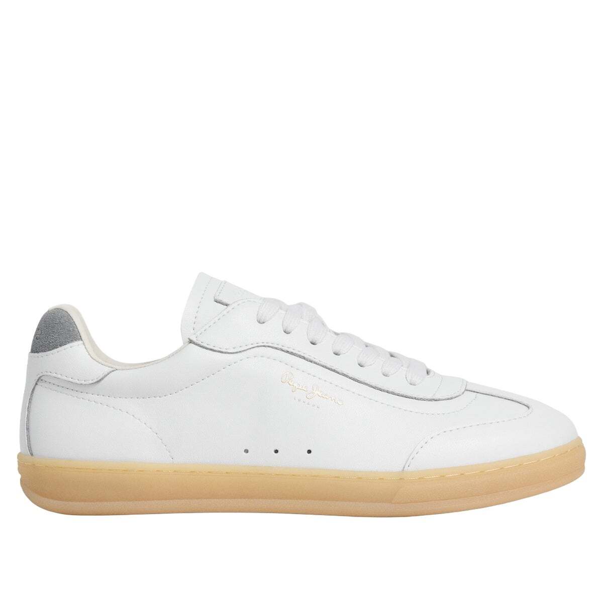 Ball - Baskets Rétro En Cuir blanc cassé, PEPE JEANS