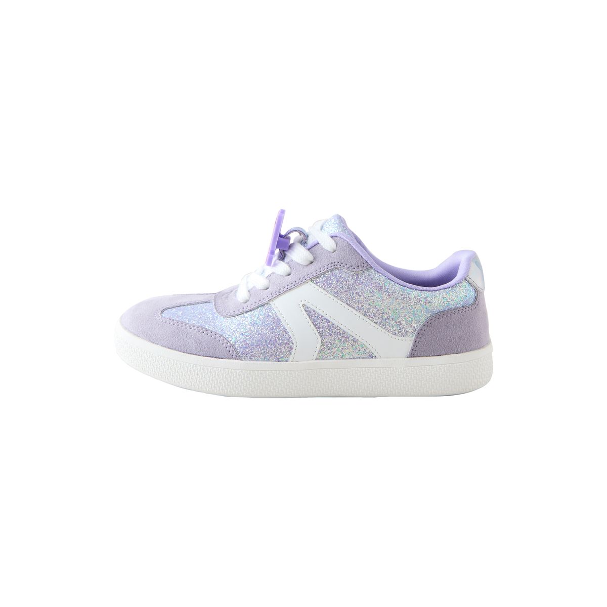 Baskets lifestyle à lacets lilo et stitch à paillettes violettes, NEXT
