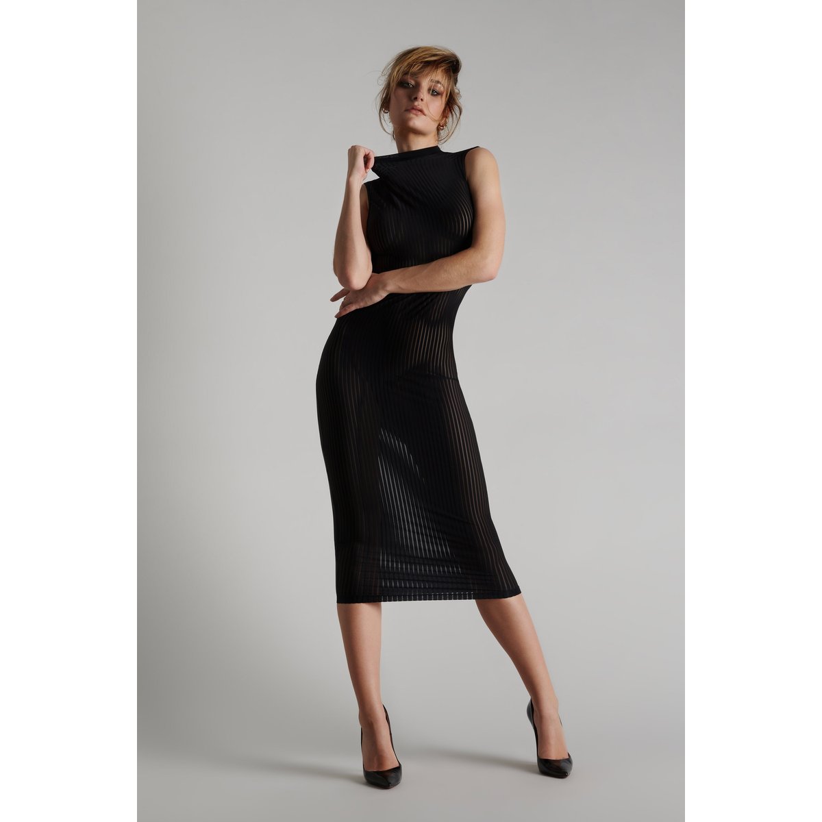 Robe longue BANDE À PART noir, MAISON CLOSE