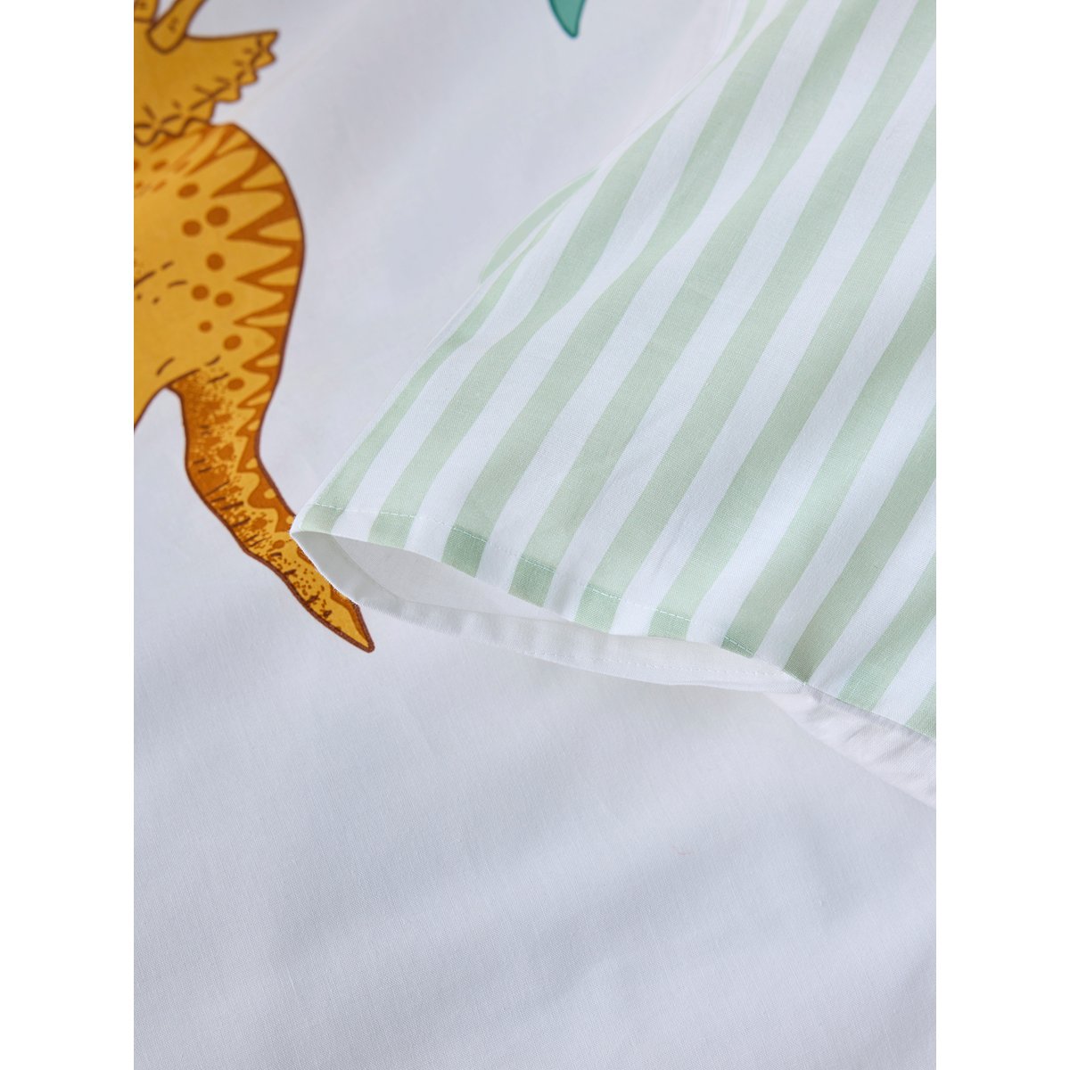 Parure Magicouette DINOS, avec coton recyclé blanc imprimé, VERTBAUDET