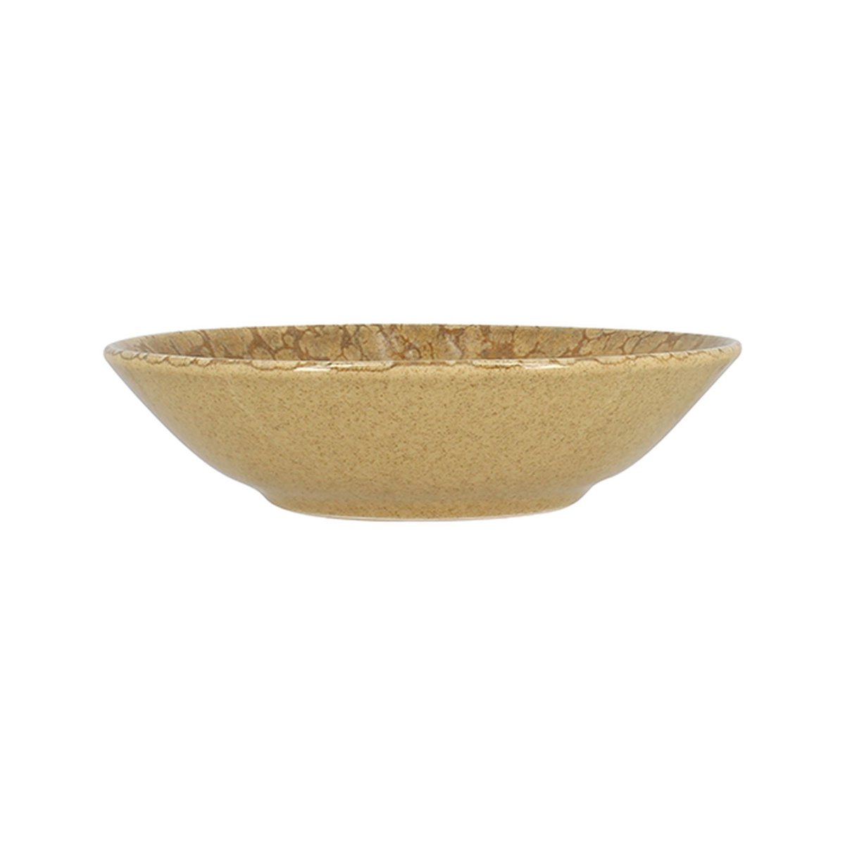 Lot de 6 assiettes creuses 20,5cm en grès, NATURA jaune, NOVASTYL