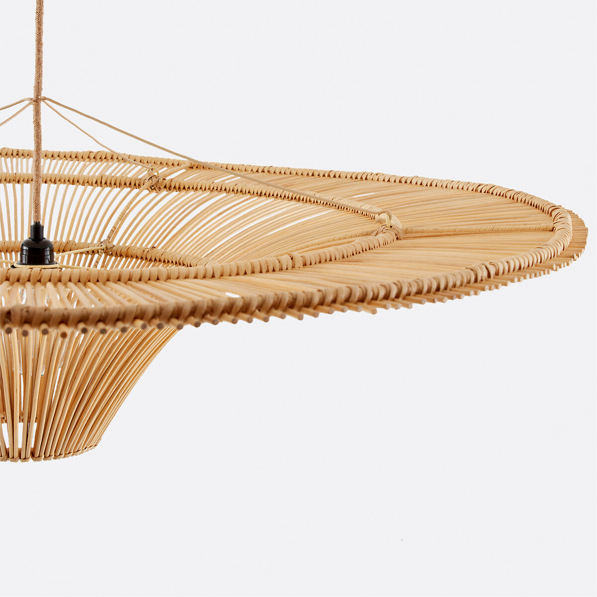 Decken-/Hängeleuchte Junita, Rattan, Ø 120 cm natur, LA REDOUTE INTERIEURS