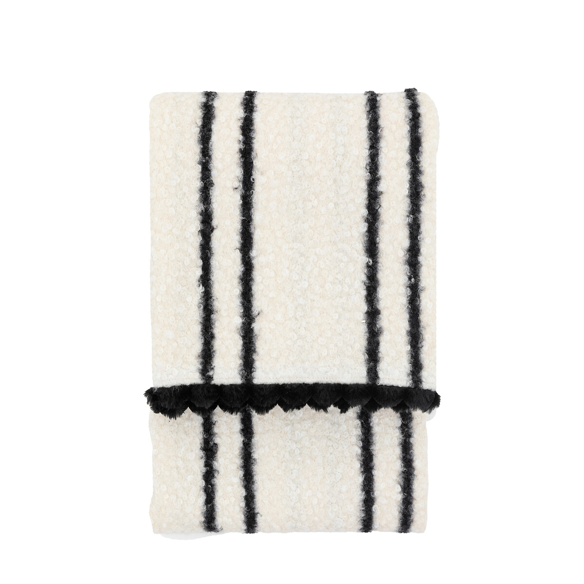 Scalloped Monochrome Throw cream, ÉDITÉ