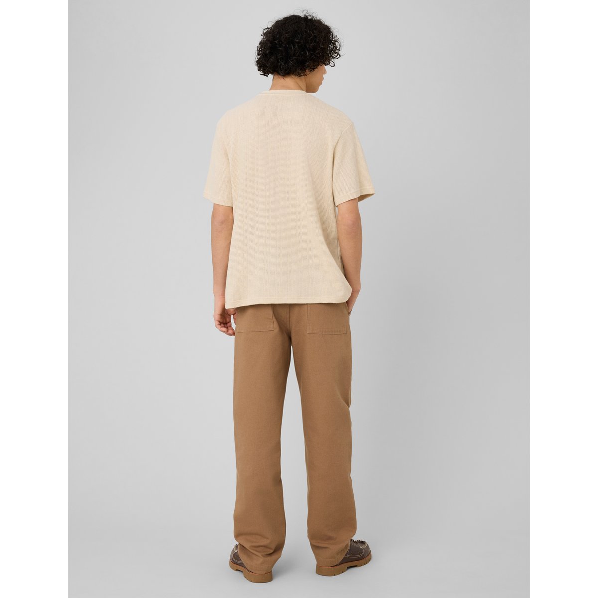 T-shirt matière fantaisie blanc cassé, BZB
