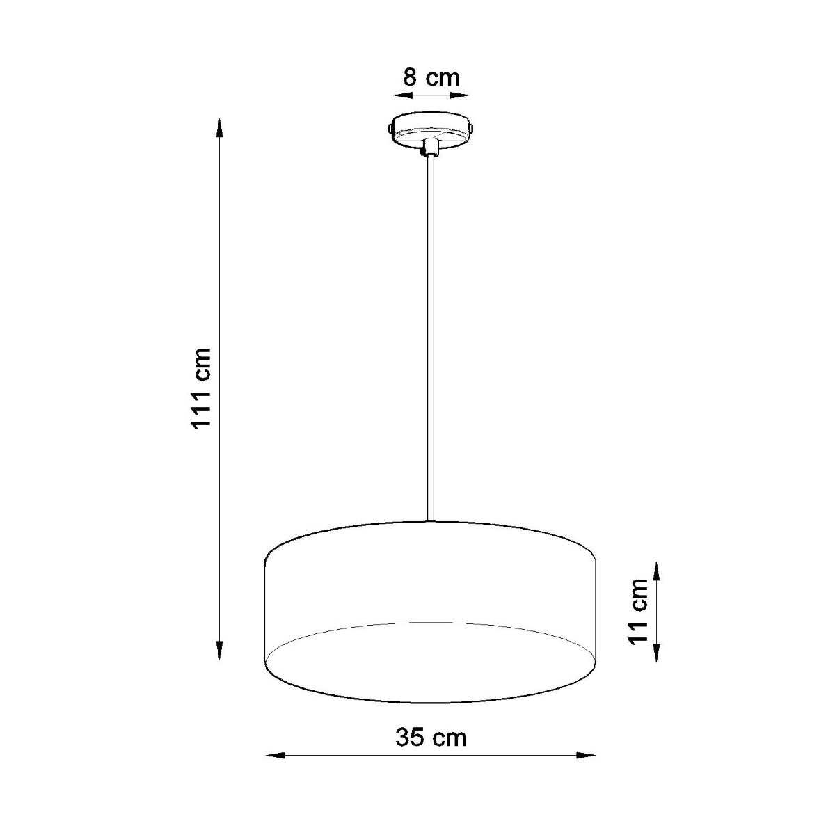 Suspension PVC Noir E27 2 Arena noir, EDEN