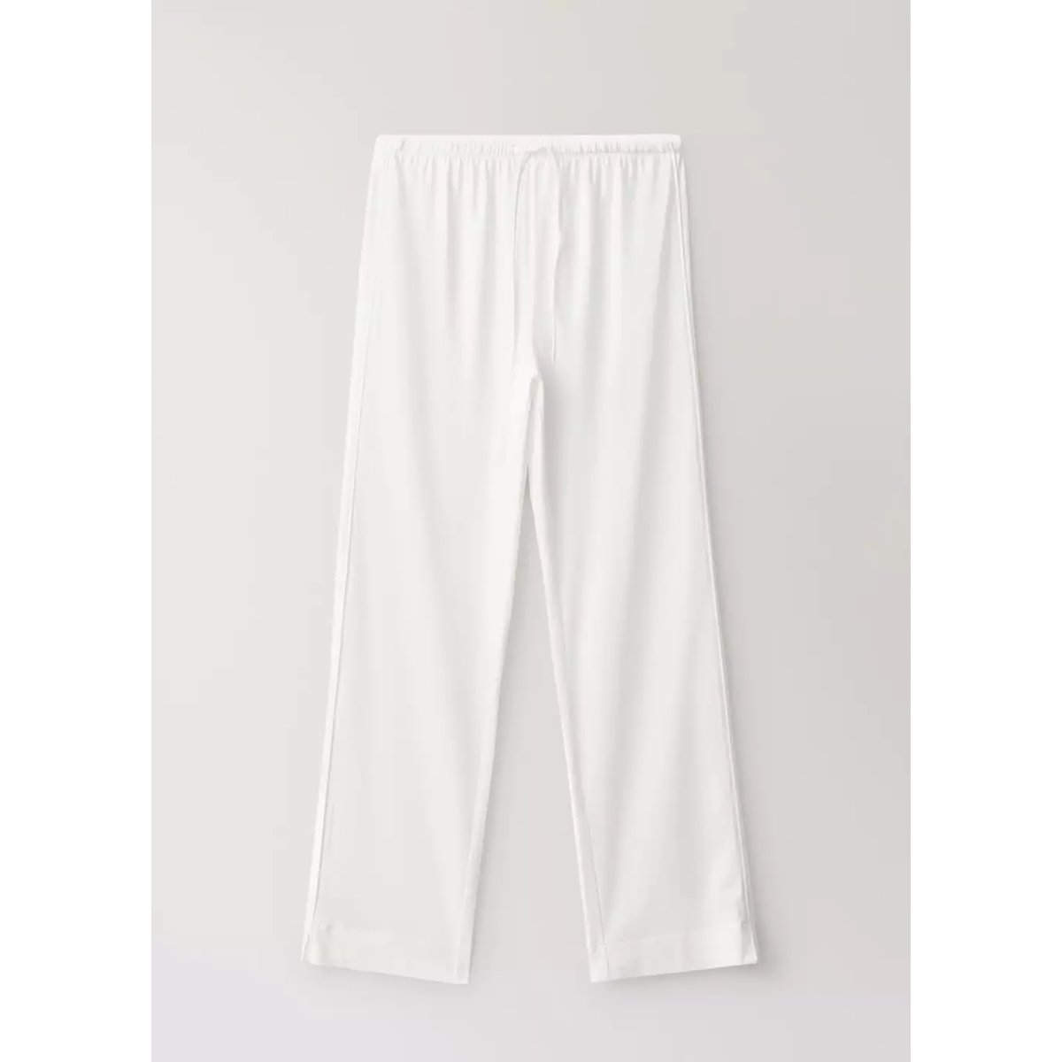 Pantalon de pyjama en coton extensible à taille ajustable blanc, MANGO