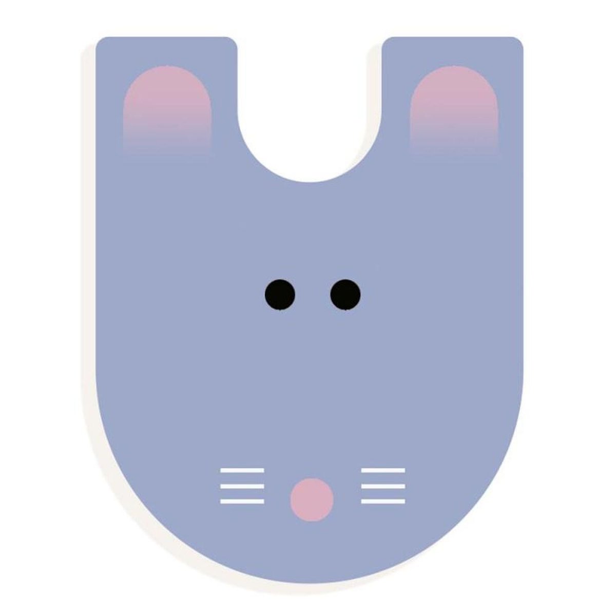 Lettre animaux graphiques U bleu, DJECO