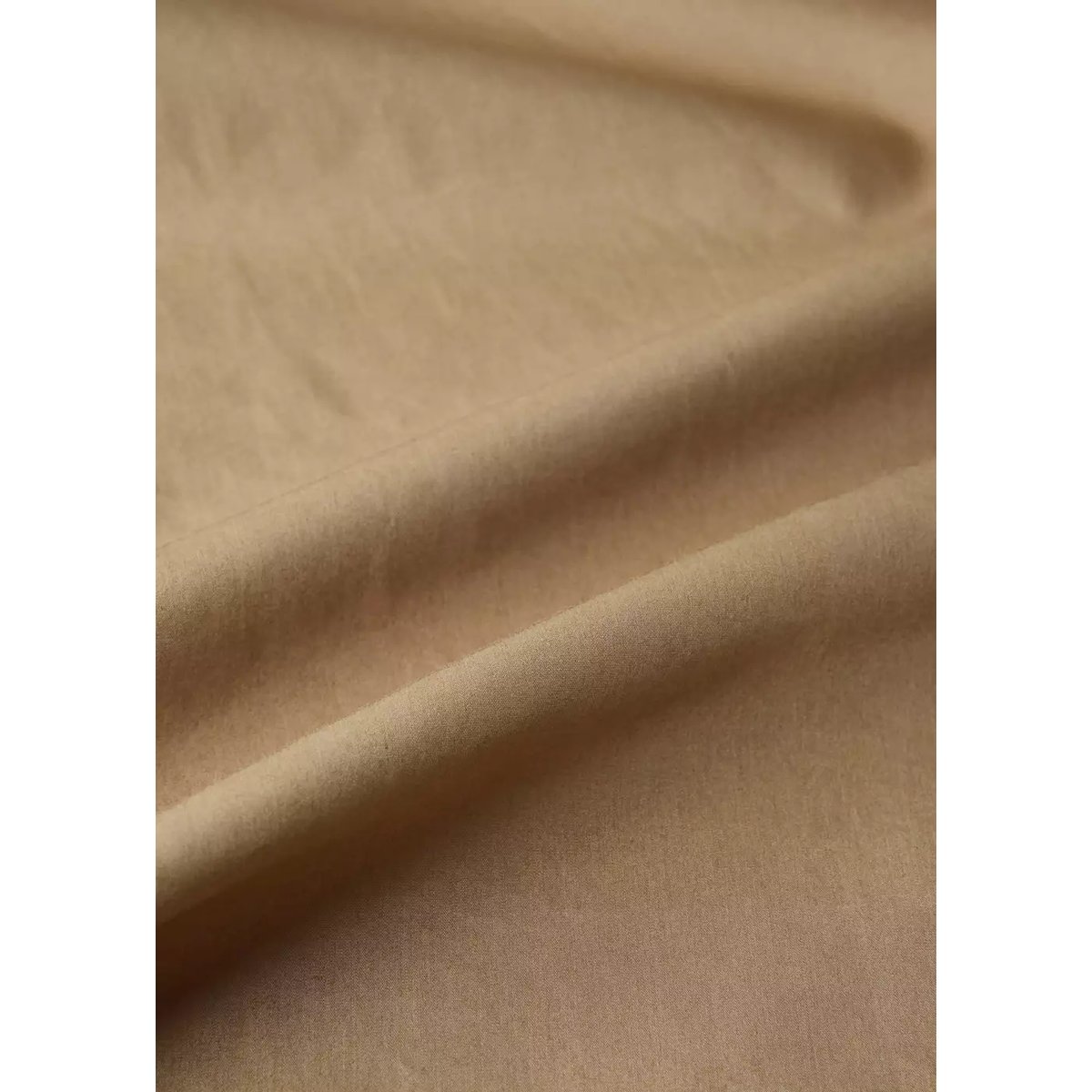 Drap-housse percale de coton 300 fils lit 150 cm tabac, MANGO HOME