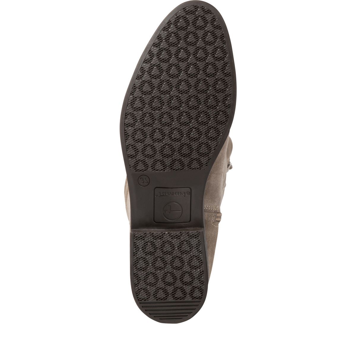 Bottes plates en cuir marron taupe, TAMARIS