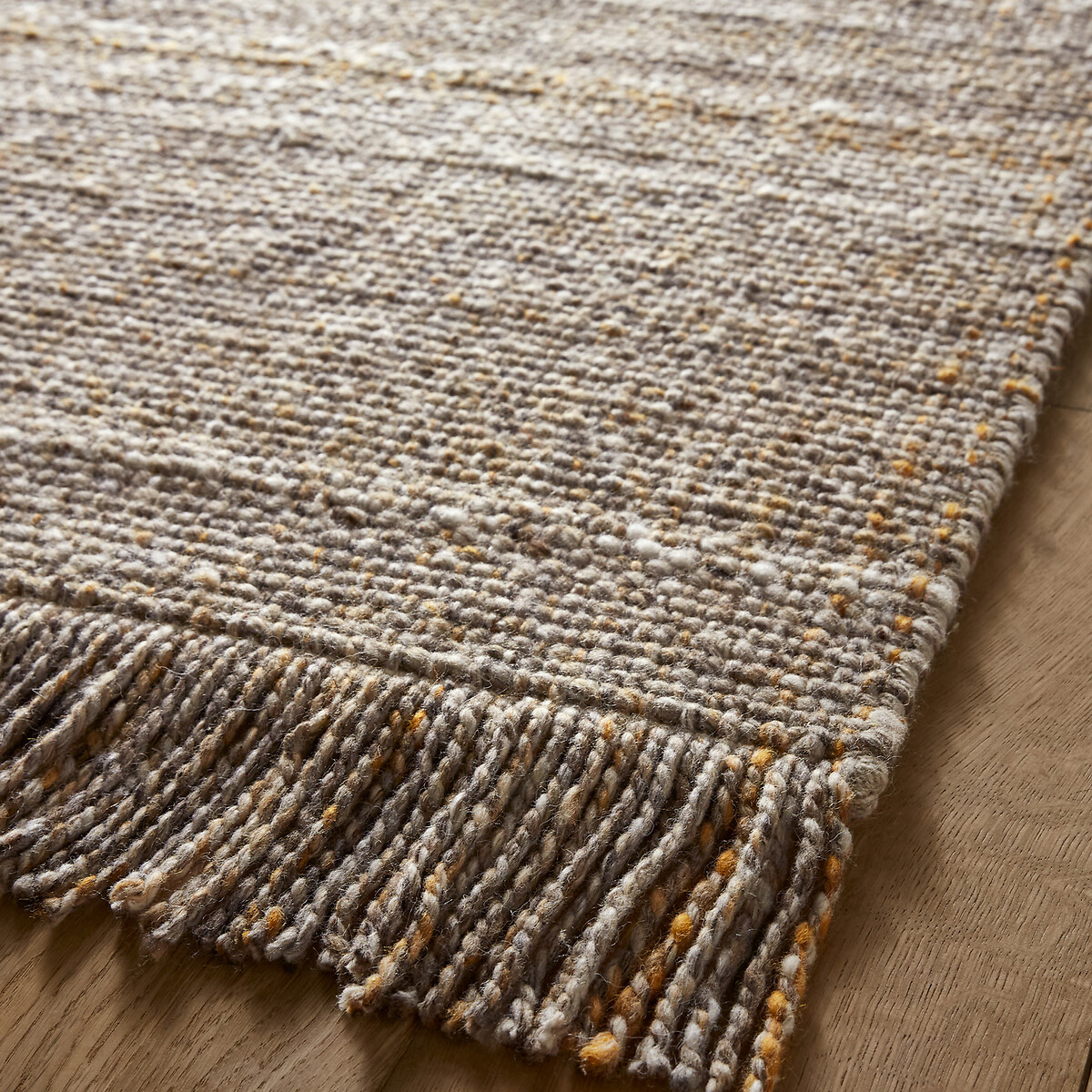 Tapis tissé main, Khitib gris/ocre chiné, AM.PM