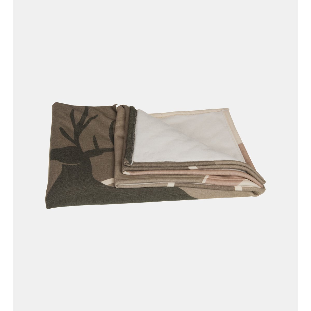 Plaid kaki et beige, AMADEUS