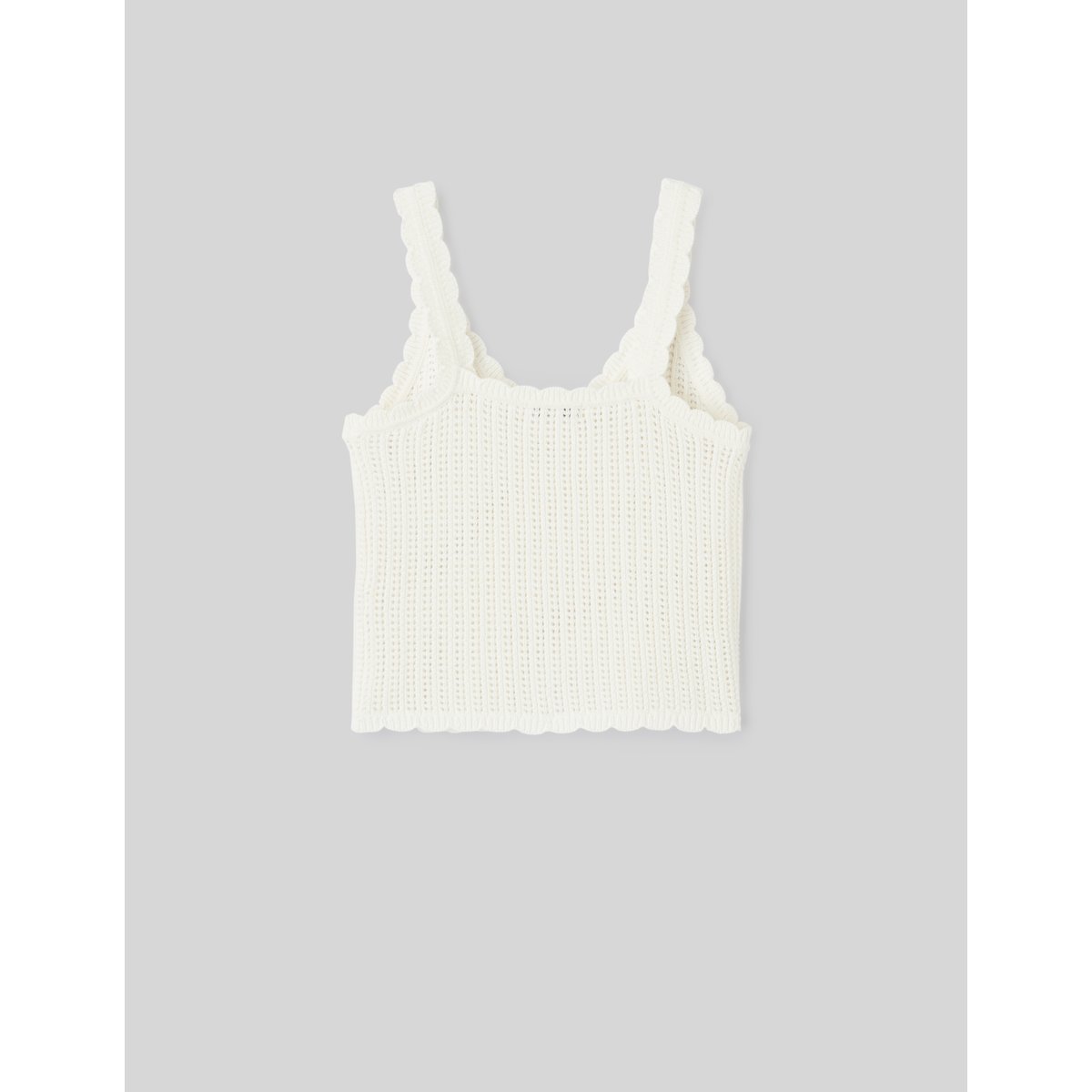Débardeur en crochet blanc écru, BZB
