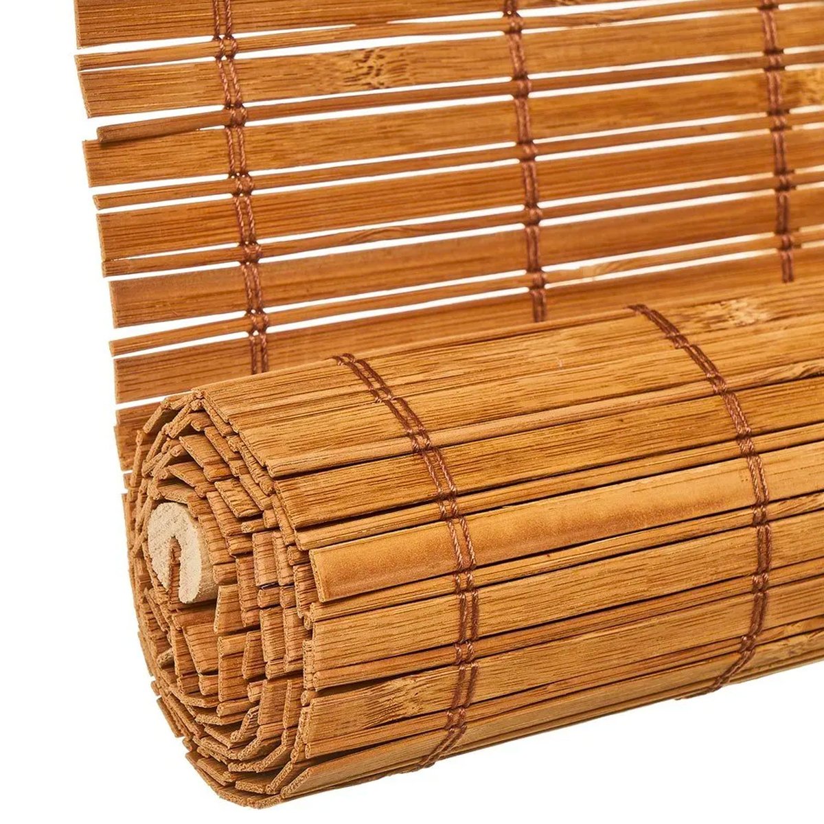 Store enrouleur intérieur en bambou longueur 140cm bois, WADIGA