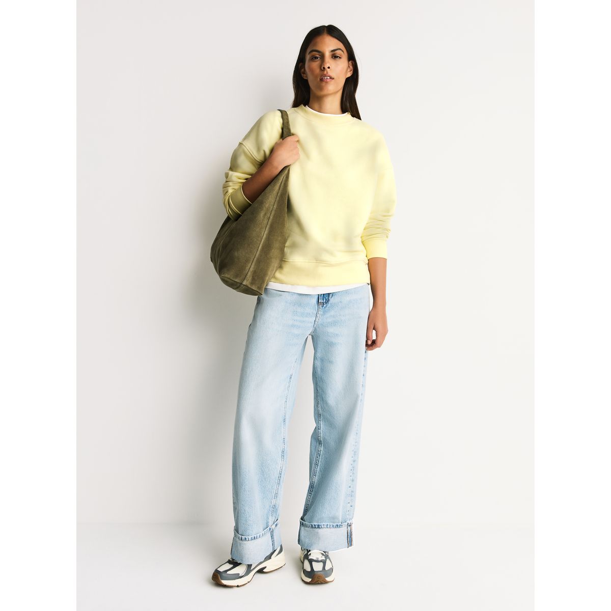 Sweat ras du cou basique ultra doux, lot de 2 brun chocolat/jaune beurre, NEXT