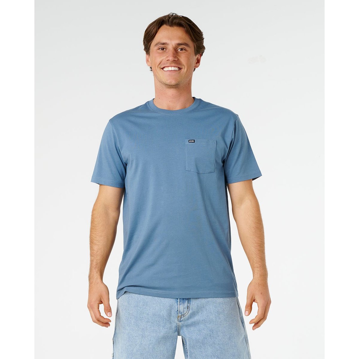 T-shirt à Manches Courtes PLAIN POCKET bluefin, RIP CURL