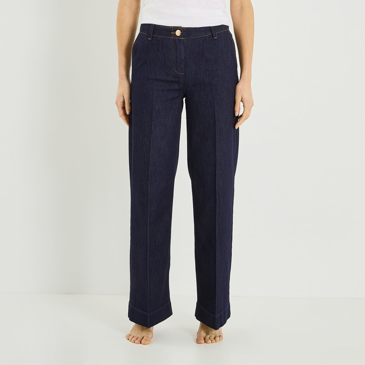 Jean flare PRATO F02 bleu brut, GRAIN DE MALICE