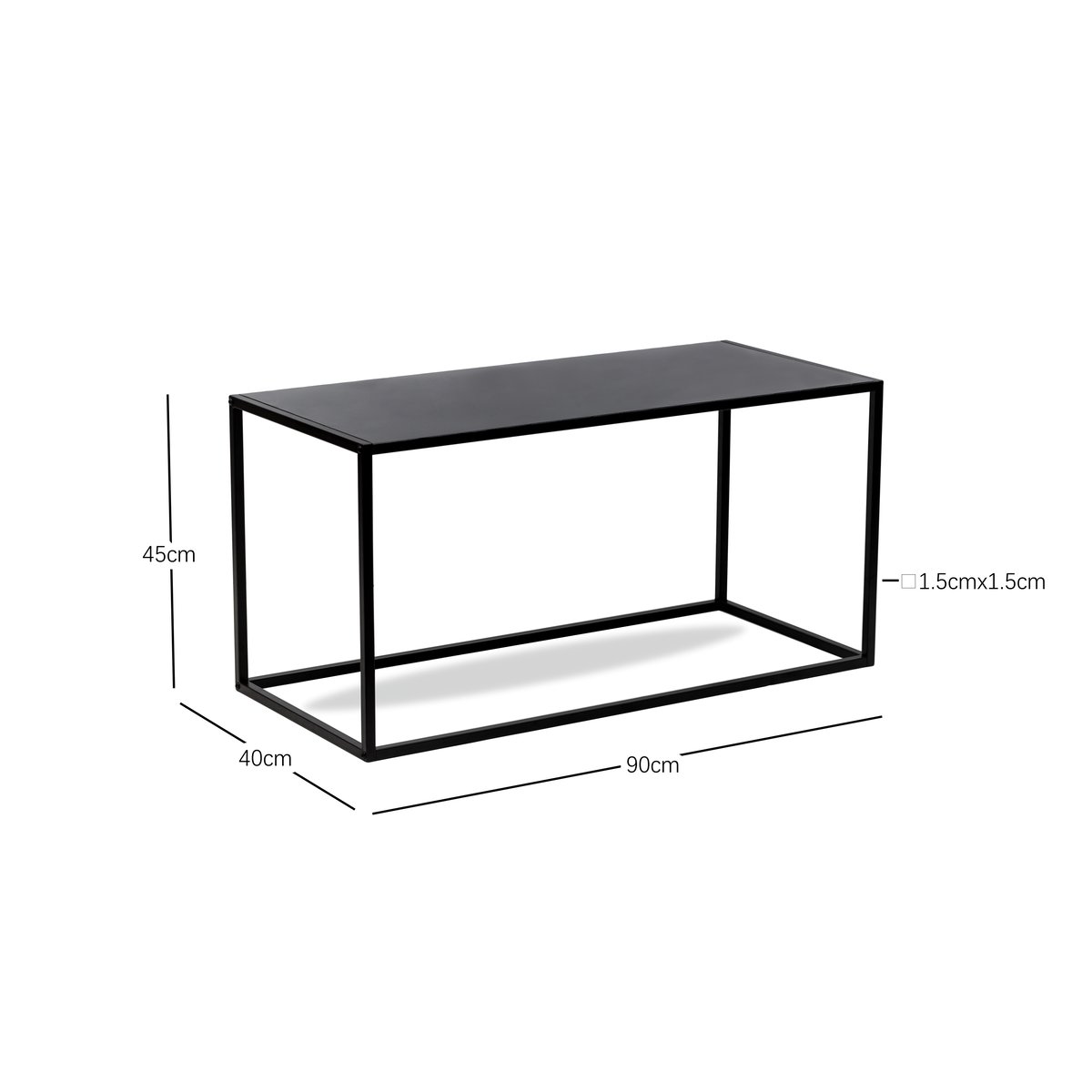 Table basse en métal, industrielle, MONROE marron, NORDLYS