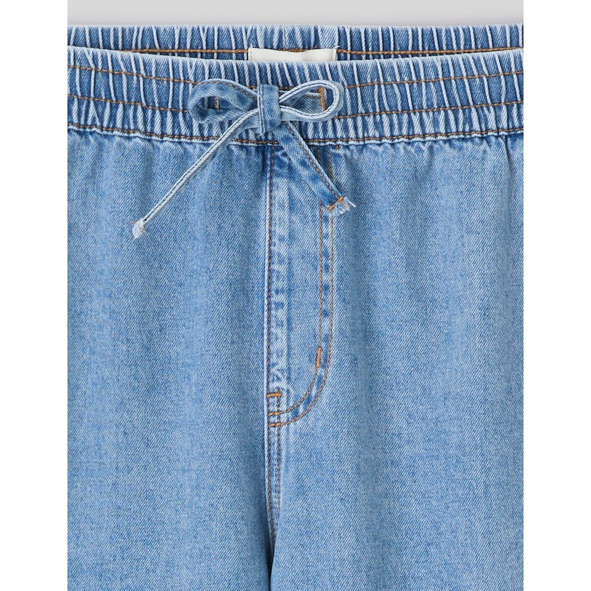 Bermuda taille élastiquée bleu clair, BZB