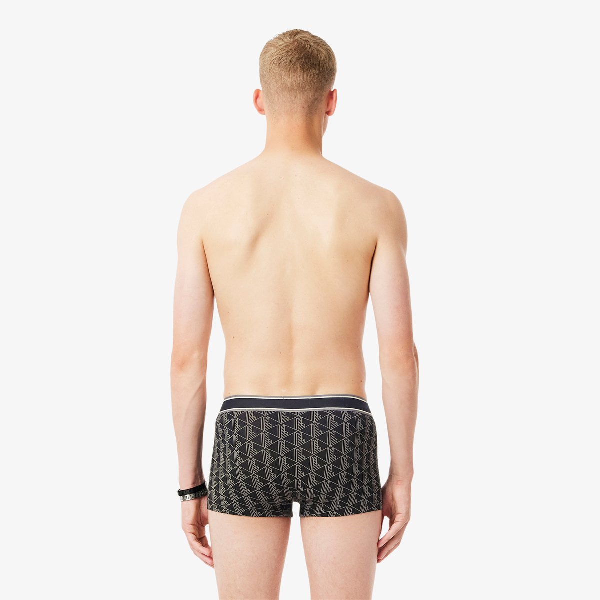 Lot de 3 boxers courts monogramme noir-031, LACOSTE