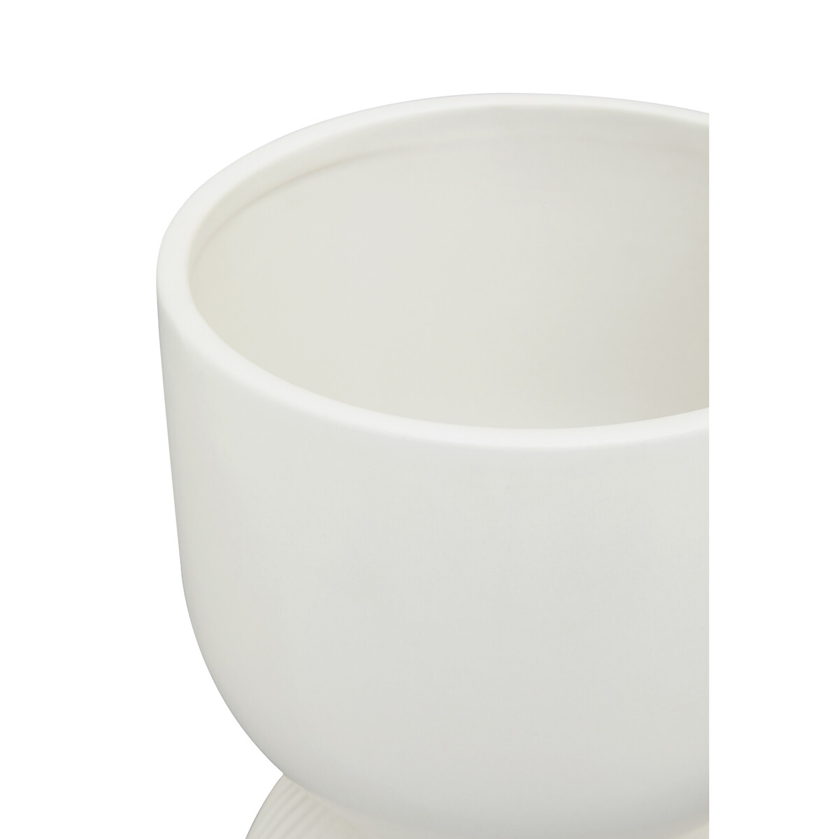 15cm Curved Stoneware Planter White white, ÉDITÉ