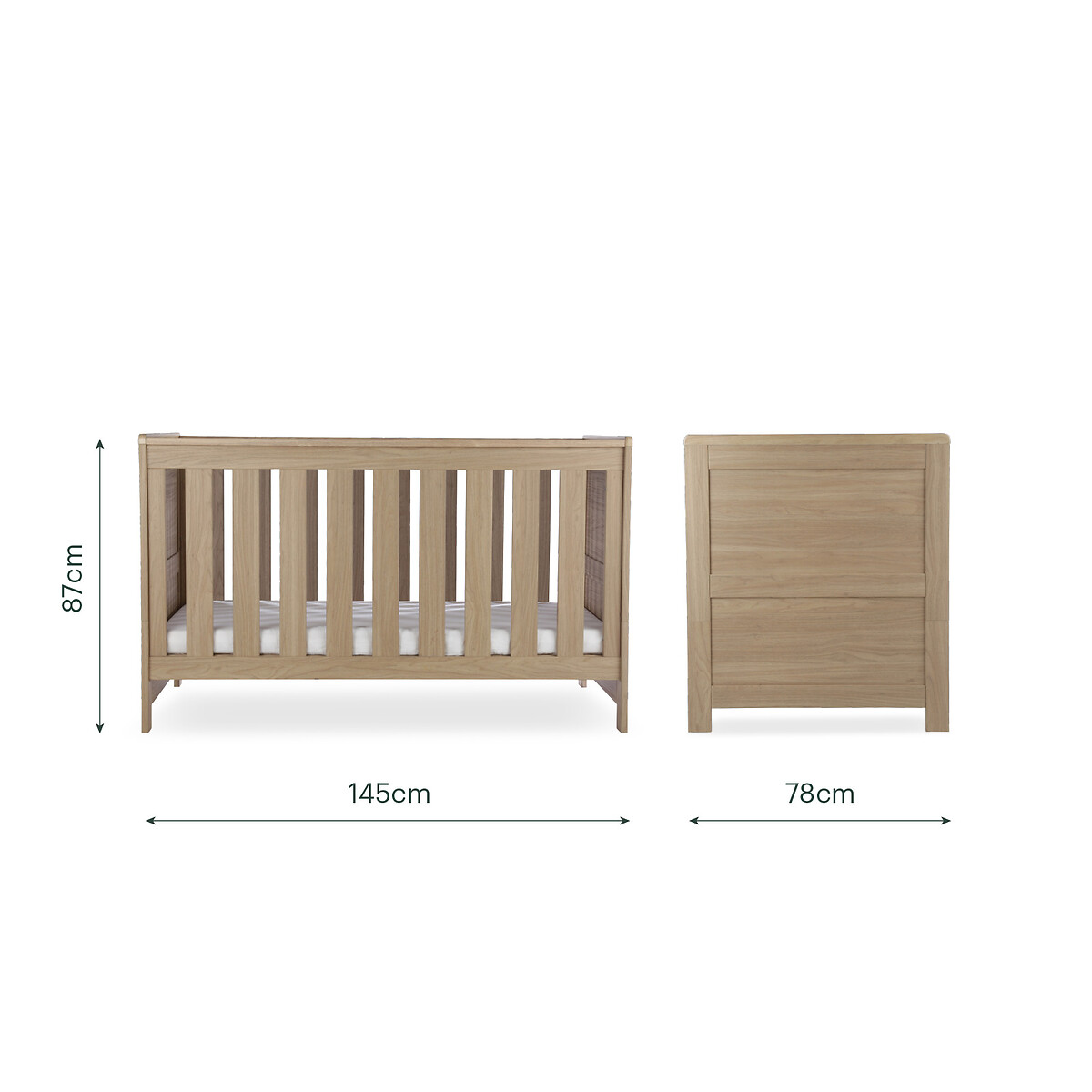 Burford Cot Bed oak, CUDDLECO