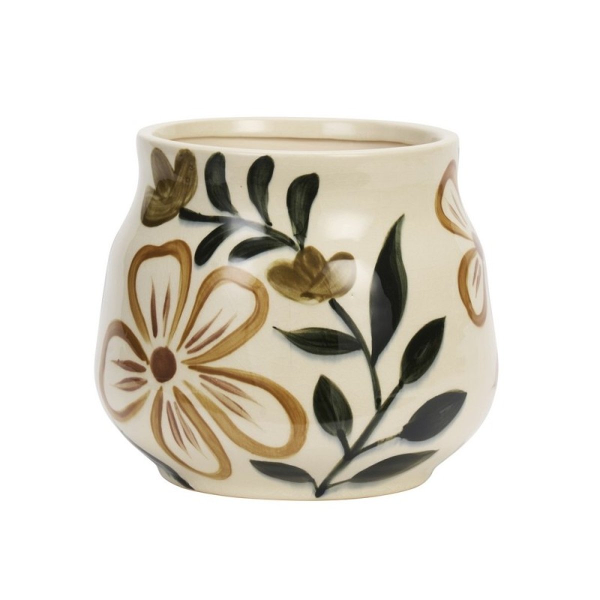 Cache-pot décoratif motif floral multicolore, MADAM STOLTZ